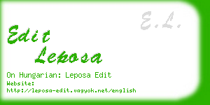 edit leposa business card